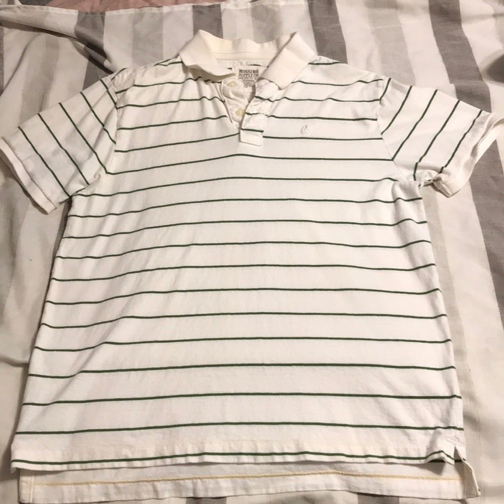4/$12 Mossimo Green and White Polo